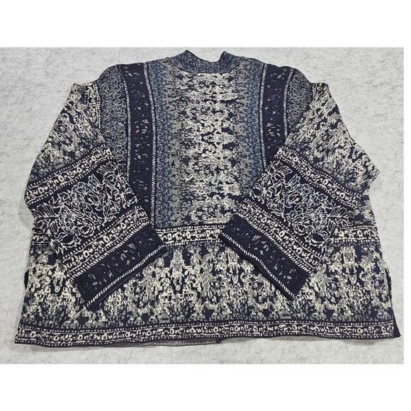 purejill Open Cardigan ,Gorgeous Blue/Gray Knit Sweater Cotton/Wool Sz XS Petite - Picture 2 of 9